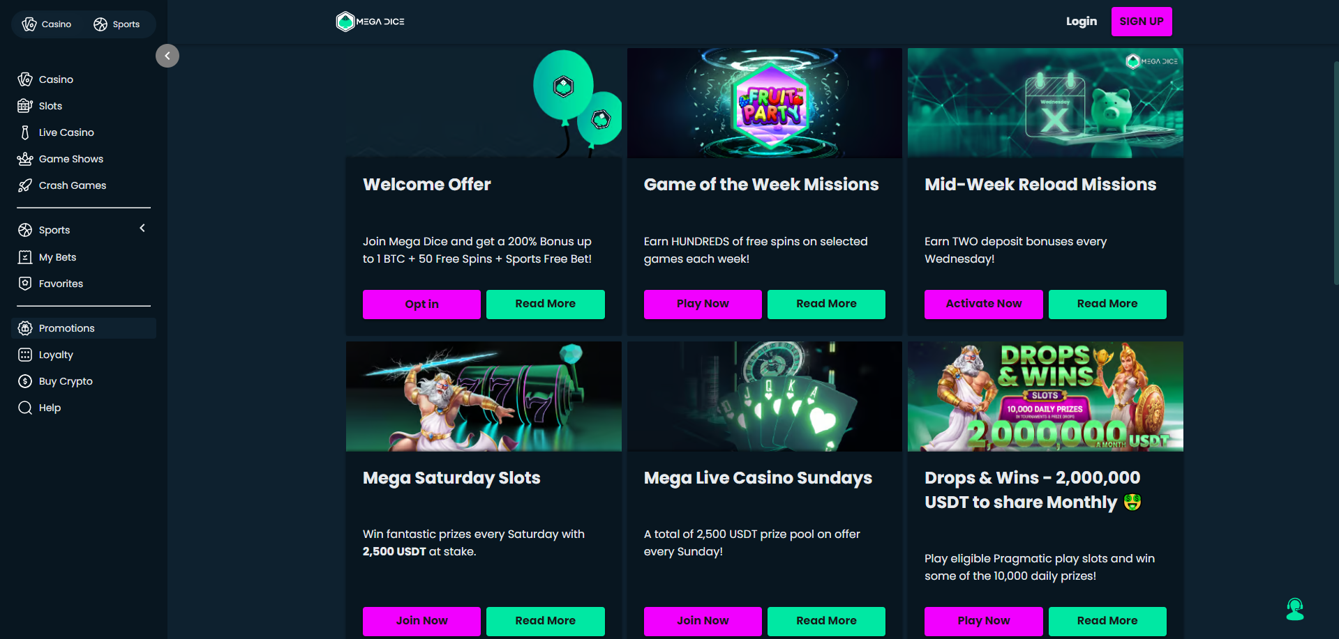 megadice bonuses